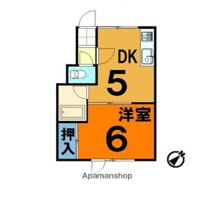 パストラル伏古(1DK/3階)の間取り写真