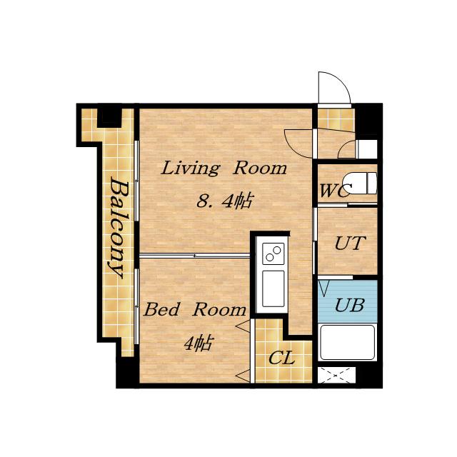 VILLAGE北大通壱番館(1DK/2階)の間取り写真