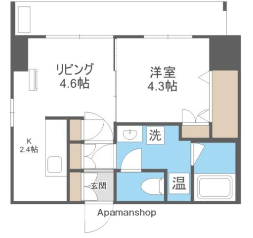 クラークマンションN17(1LDK/10階)の間取り写真