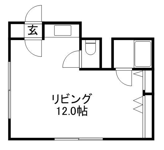 プチハウス(ワンルーム/1階)の間取り写真