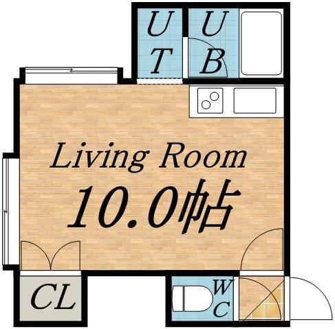 メゾンひまわり(ワンルーム/2階)の間取り写真