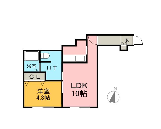 S-COMFORT(1LDK/5階)の間取り写真