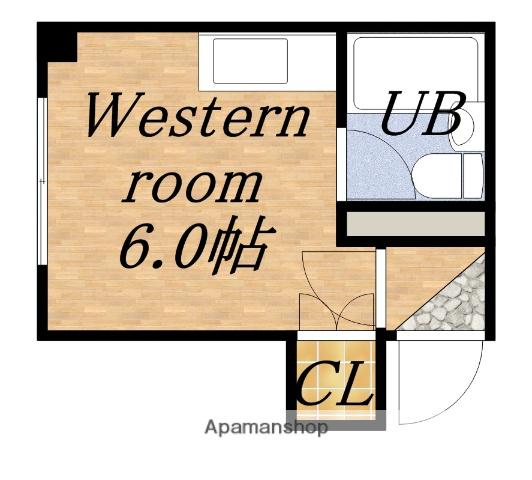 第2デラシオン協和(ワンルーム/4階)の間取り写真