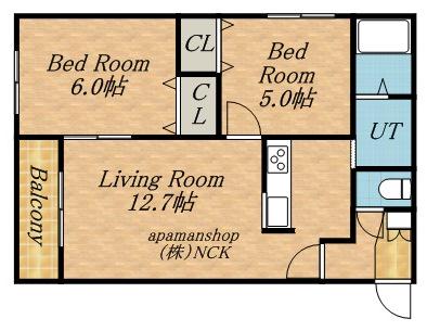 ソレイユ(2LDK/3階)の間取り写真