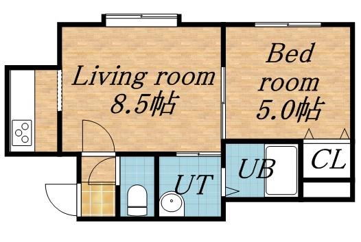 RITZ 2・2(1LDK/3階)の間取り写真
