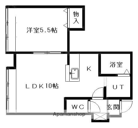 コンフォート819(1LDK/1階)の間取り写真