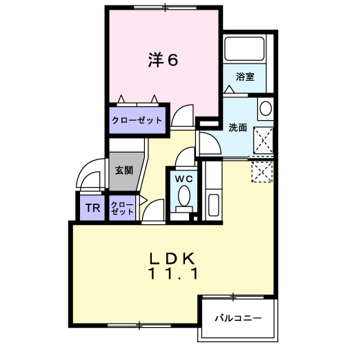 アビタシオン美香保(1LDK/3階)の間取り写真