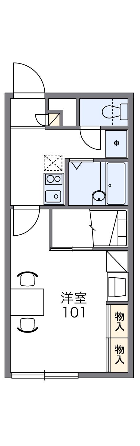 レオパレスプレミール(1K/2階)の間取り写真