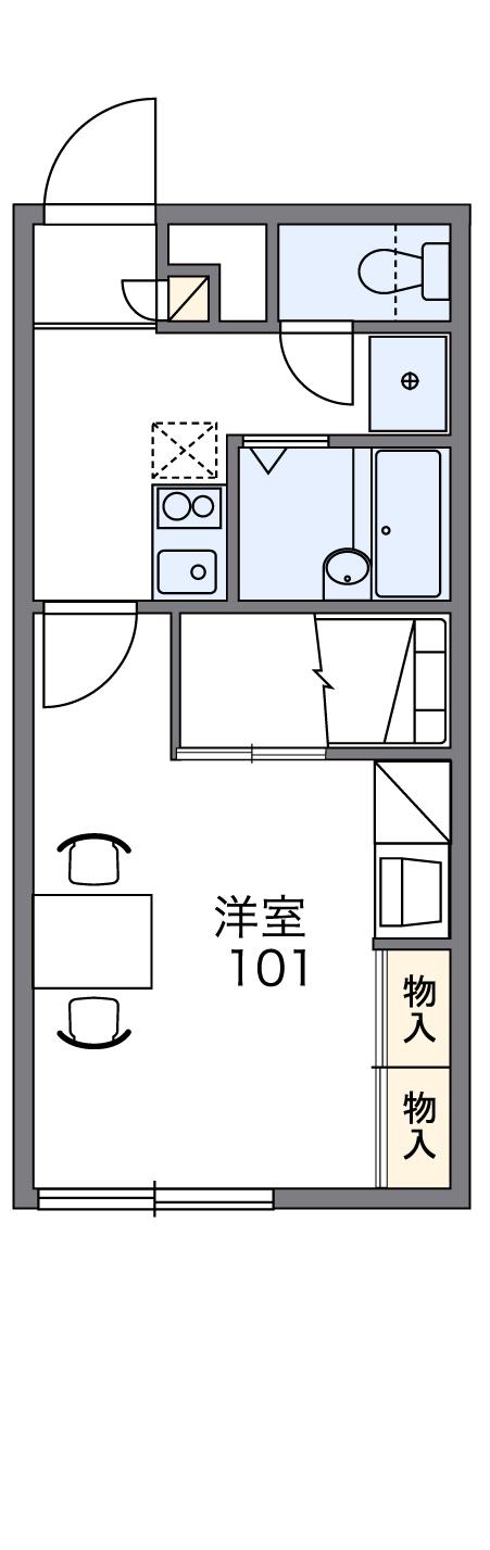 レオパレスK&N(1K/1階)の間取り写真
