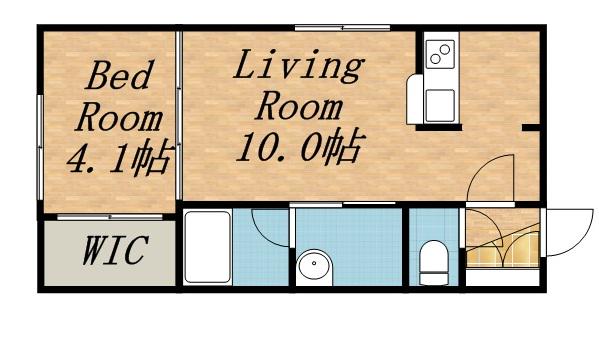 CARRERA146(1LDK/1階)の間取り写真