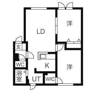 サンライズ21(2LDK/2階)の間取り写真
