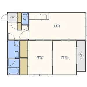 321コーポげんじ(2DK/3階)の間取り写真