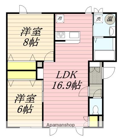 SANTUARIOⅡ(2LDK/1階)の間取り写真
