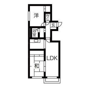 ノースハイム21(2LDK/3階)の間取り写真