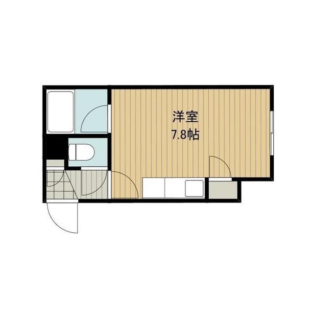 吉田ビル(ワンルーム/2階)の間取り写真