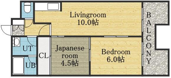 クリーンシャトー北39(2LDK/2階)の間取り写真