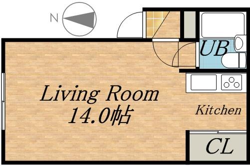 かいせいハイム(1K/1階)の間取り写真