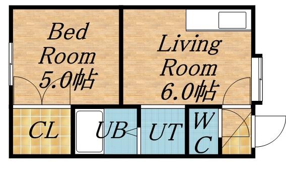 パストラルさとう(1K/2階)の間取り写真