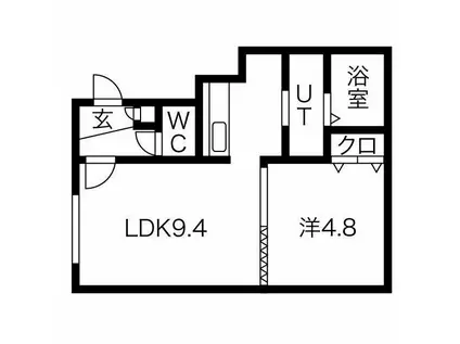 DESIGN CUBE(1LDK/2階)の間取り写真