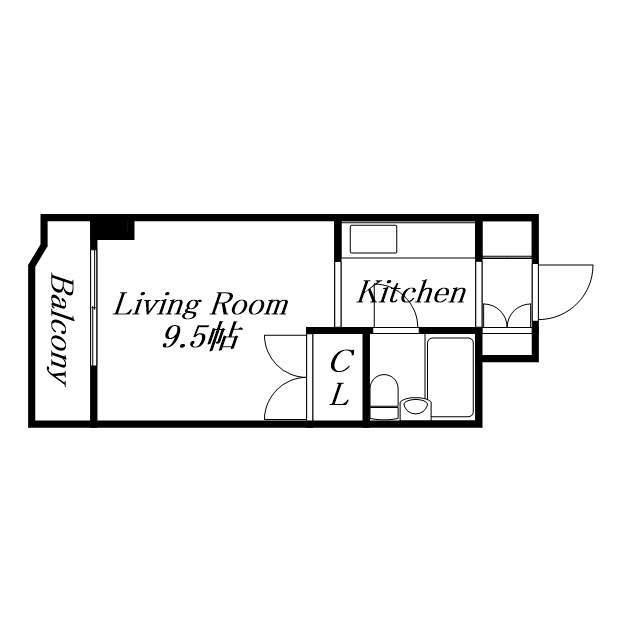 札幌グランドハイツ(1K/3階)の間取り写真