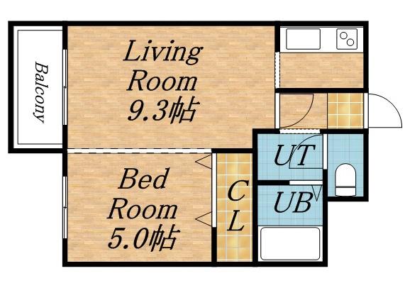 ハウスオブリザ北23条(1LDK/4階)の間取り写真