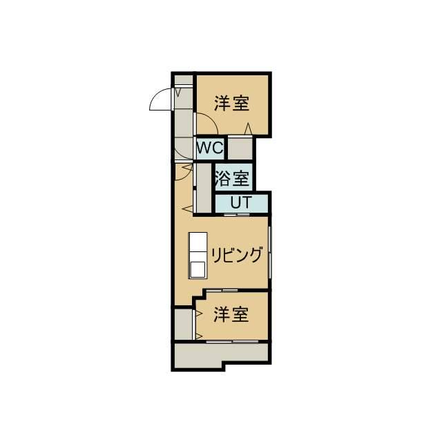 ブランシャールN15(2LDK/2階)の間取り写真