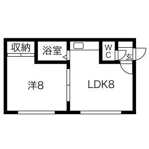 BEST347(1DK/3階)の間取り写真