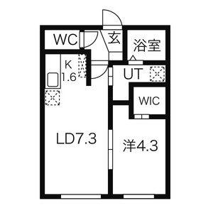 T147(1LDK/4階)の間取り写真