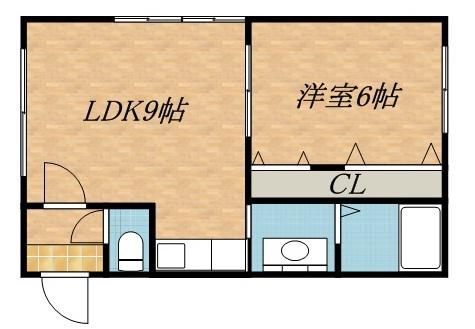 SAKATAビル(1LDK/3階)の間取り写真