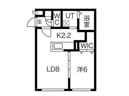 DOLCE(1LDK/3階)の間取り写真