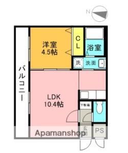 ASTERN15(1LDK/4階)の間取り写真