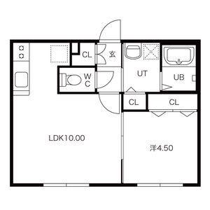サリーチェK3.5(1LDK/2階)の間取り写真