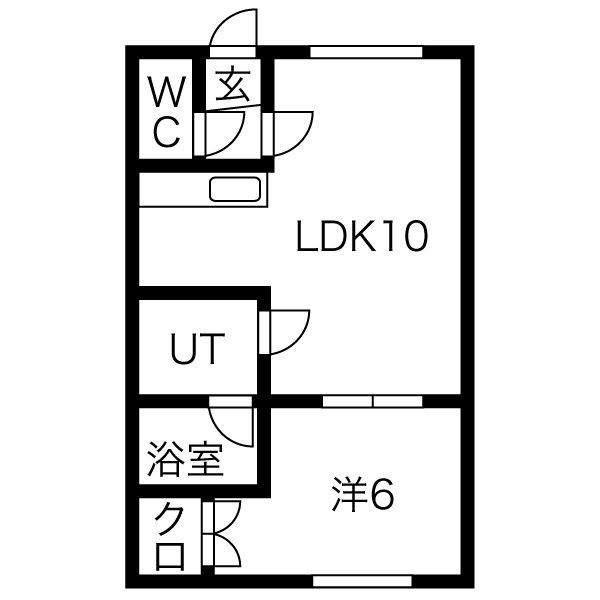 アートハイムYOSHI(1LDK/2階)の間取り写真