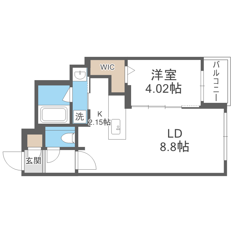 SーRESIDENCE元町ALECTRA(1LDK/3階)の間取り写真
