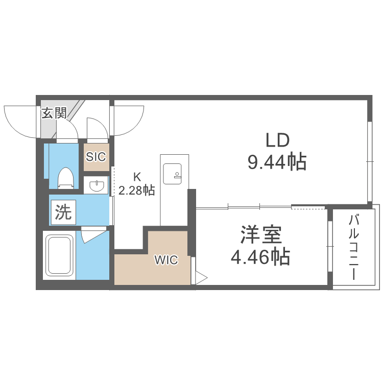SーRESIDENCE元町ALECTRA(1LDK/3階)の間取り写真