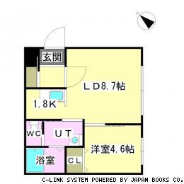 モデルノ14(1LDK/1階)の間取り写真