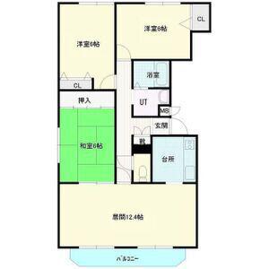 インペリアルⅡ(3LDK/4階)の間取り写真