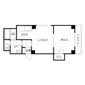 コーポN44(1LDK/3階)の間取り写真