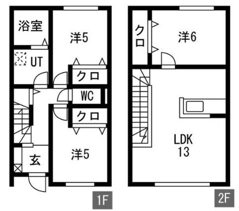 札沼線 太平駅 徒歩59分 2階建 新築(3LDK)の間取り写真