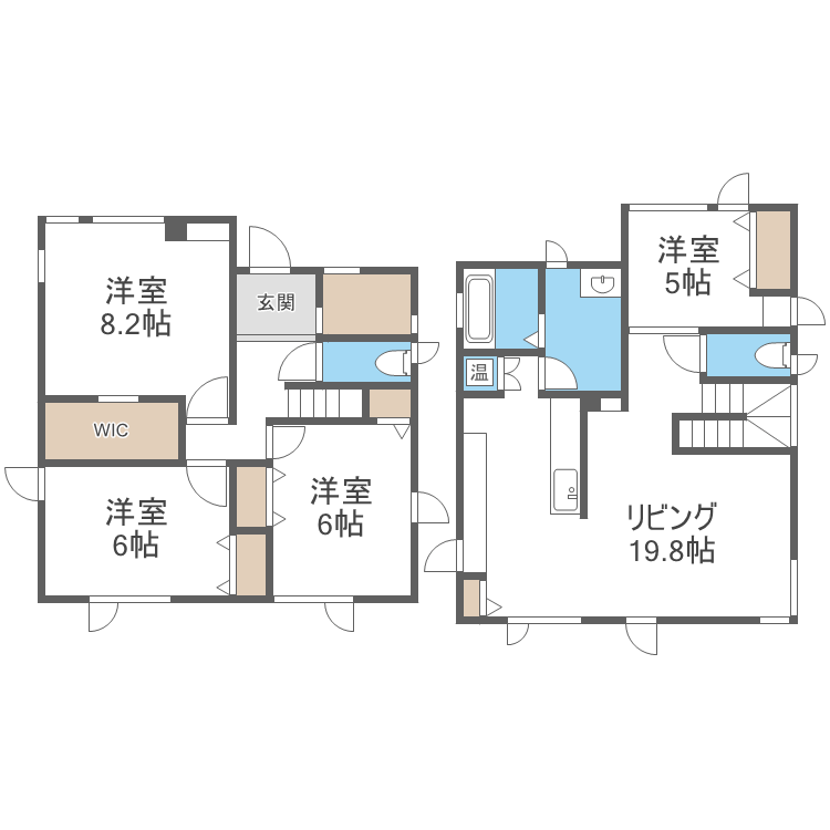 札沼線 太平駅 徒歩3分 1階建 築10年(4LDK)の間取り写真