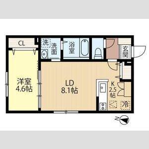 FORESTAVERT(1LDK/4階)の間取り写真
