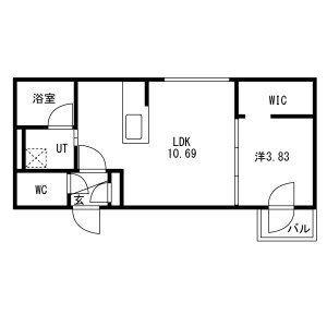 GA-北11東12 MS(1LDK/4階)の間取り写真
