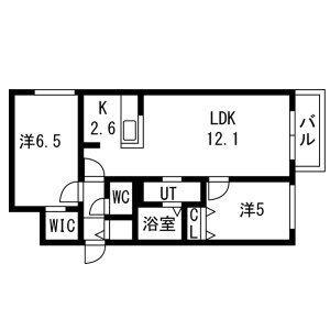 MAISON YOU ME(2LDK/4階)の間取り写真