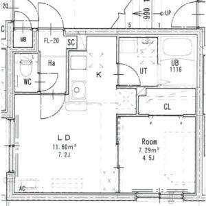 JEEK BLAU MOTOMACHI(1LDK/1階)の間取り写真