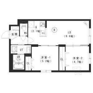  ルチアーノN35(2LDK/4階)の間取り写真