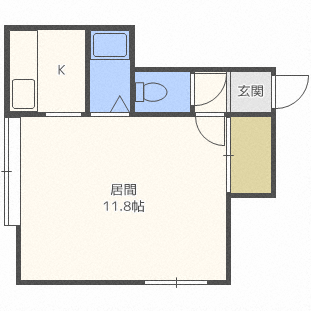 パシャ18(1K/1階)の間取り写真