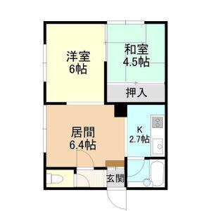 AIMIマンション(2DK/2階)の間取り写真