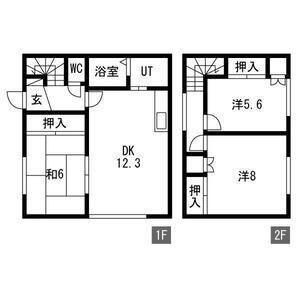 札幌市東西線 発寒南駅 徒歩29分 3階建 築34年(3LDK)の間取り写真