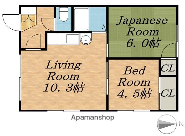 恵マンション(2LDK/2階)の間取り写真