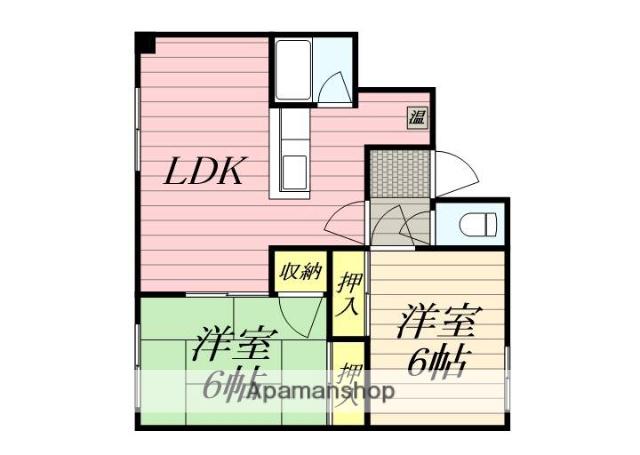ブルーシャトー(2LDK/2階)の間取り写真